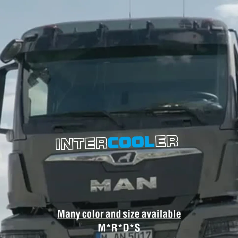 For Volvo DAF Scania INTERCOOLER cab window decals x 2. truck stickers graphics.