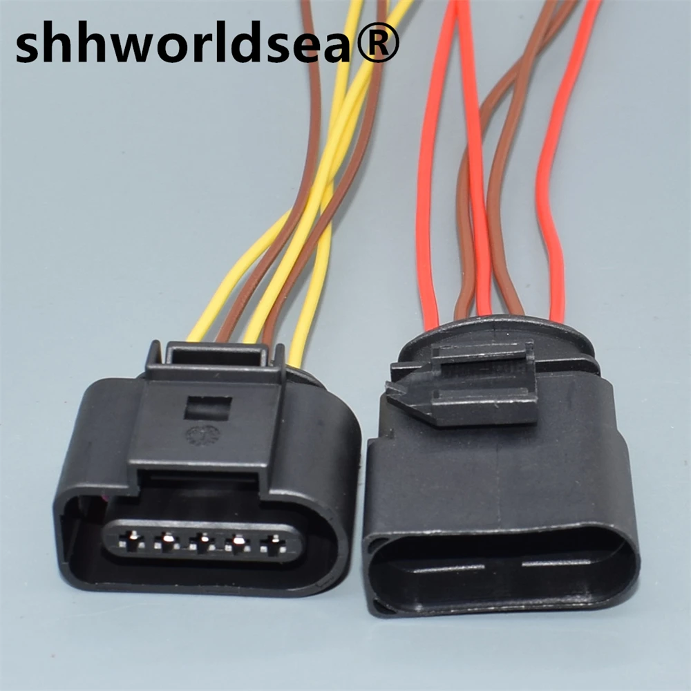 shhworldsea 5P 1-969920-1 6N0973805 1J0973705 42123000 Car Flowmeter Wiring Harness Socket Auto Sealed Connector For VW Audi