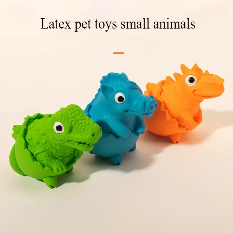 

Pet Latex Toys Eggshells Crocodiles Dinosaurs Small Animals Bite Resistant Grind Teeth Make Noise Dog Toys