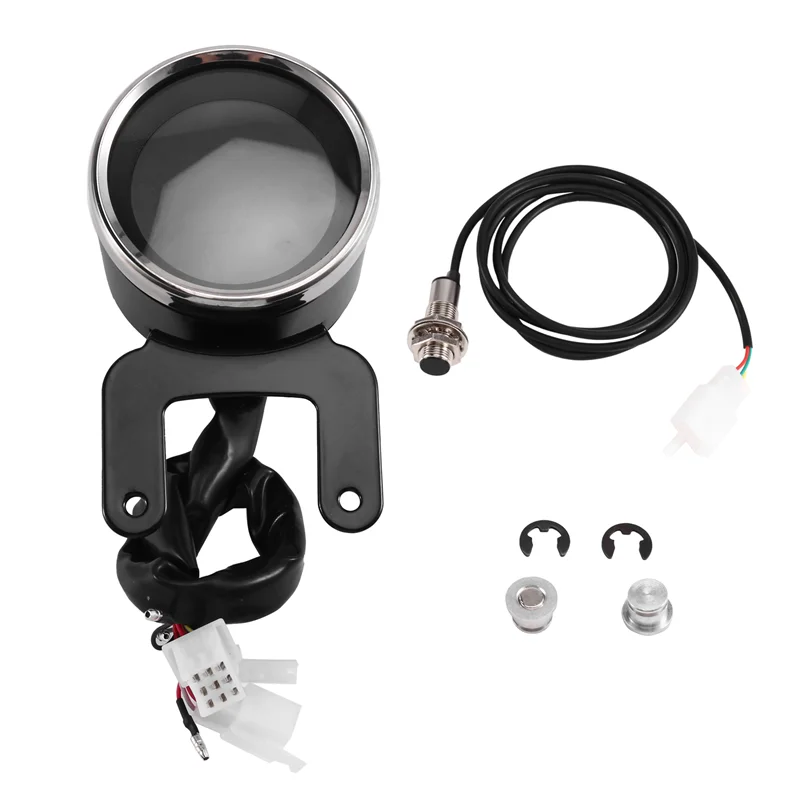 Universal 12V Motorcycle LCD Digital Odometer Speedometer Tachometer Fuel Gauge Display Unit-A97E