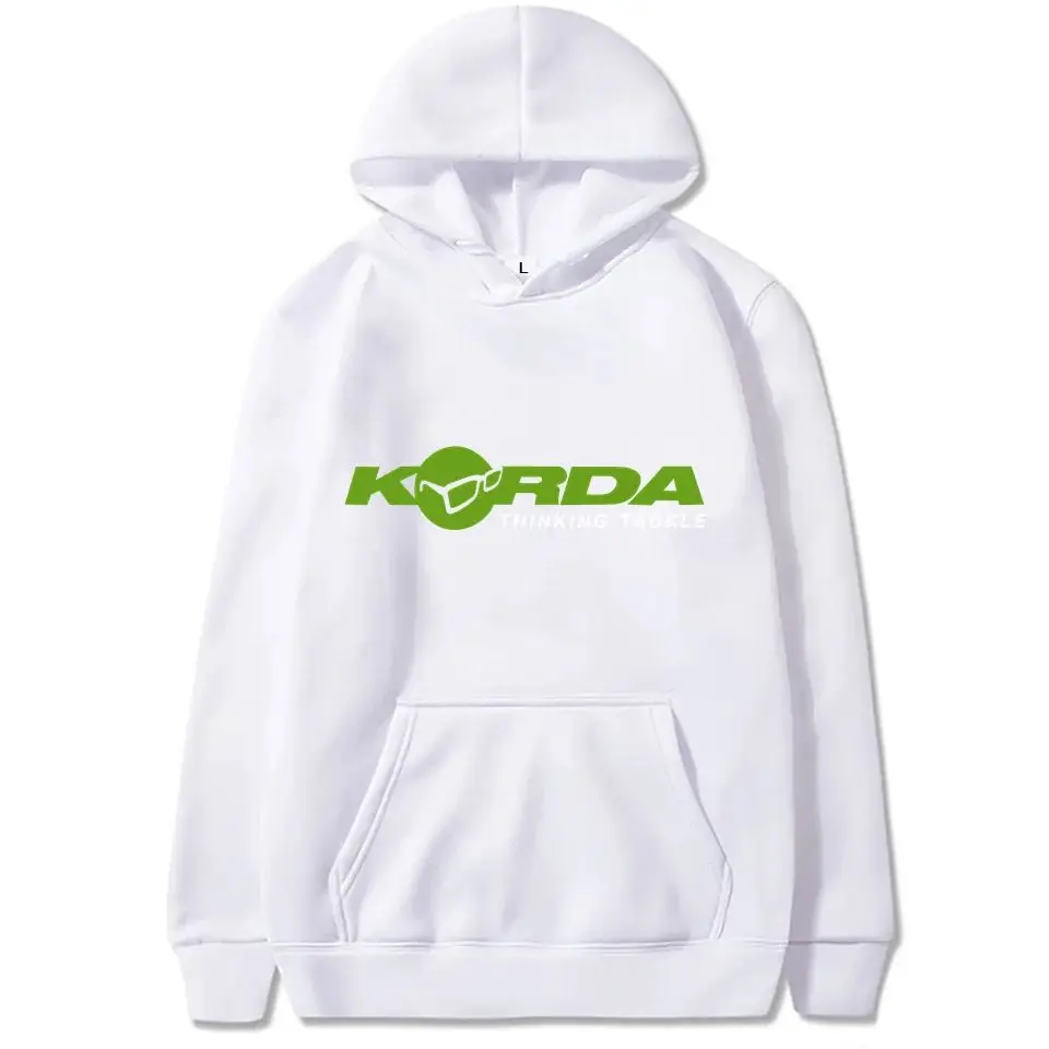 Korda Inspired Tribute Angling Fishing Fish Carp Hooded Sweatshirts Male Fleece Warm Hoodies Autumn Winter Men Pullover Clothes