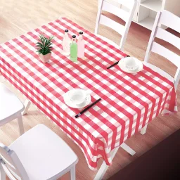 Plastic Tablecloth Disposable Thickening Red Checkered Tablecloth Party Picnic Table Waterproof Mat Wedding Home Decoration