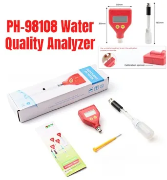 PH-98108 Digital PH Meter 0.00-14.00 Range Automatic For Temperature Compensation Water Quality Tester For Aquarium Swimming Poo