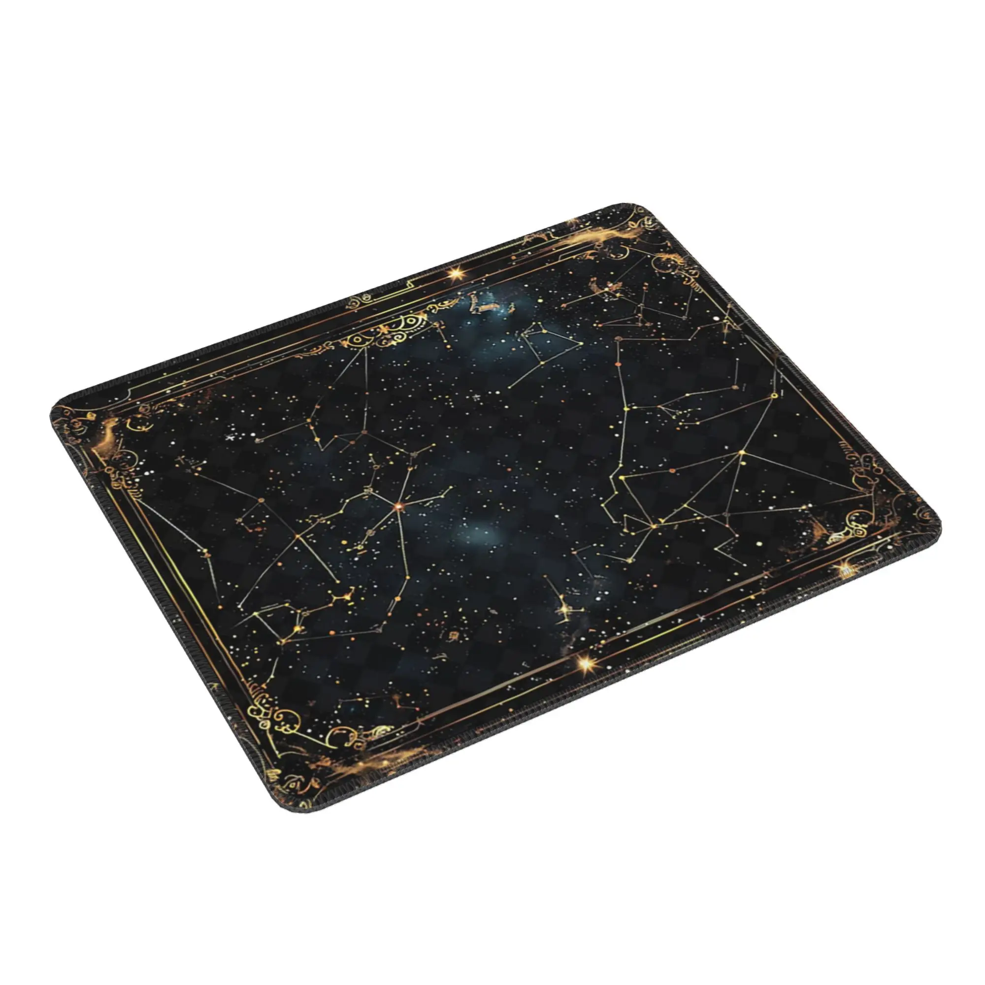 Golden Celestial Stars Zodiac Constellations 8 Mouse Pad Computer Keyboard Mouse Mat PC Laptop Desk Mat Accessories Table Mats