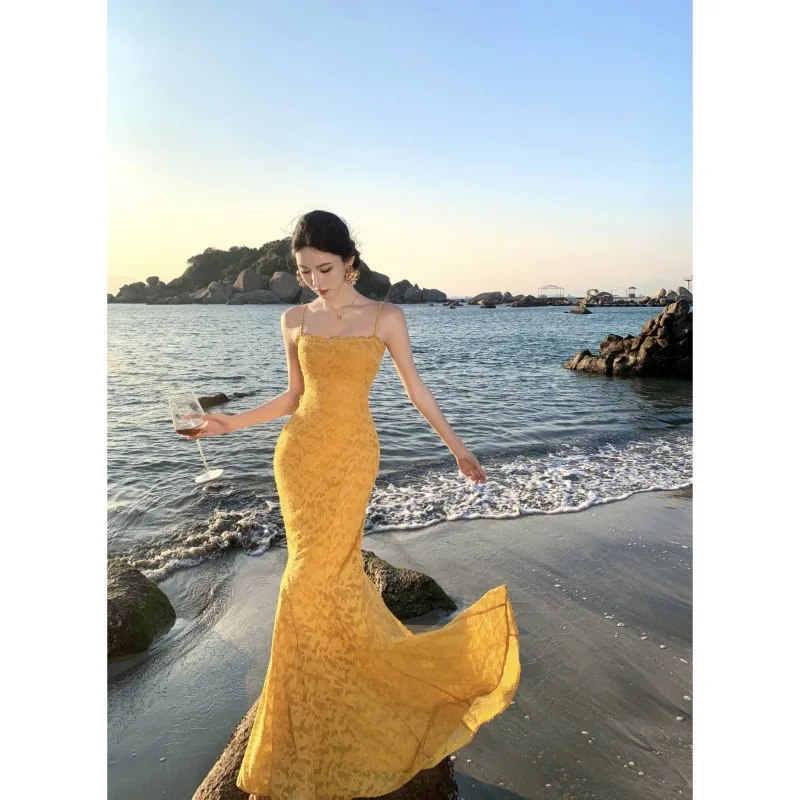 Gaun Pesta Tanpa Lengan Balutan Lipat Seksi Gaun Panjang Malam Elegan Wanita Gaun Liburan Musim Panas Bodycon Punggung Terbuka Vestidos