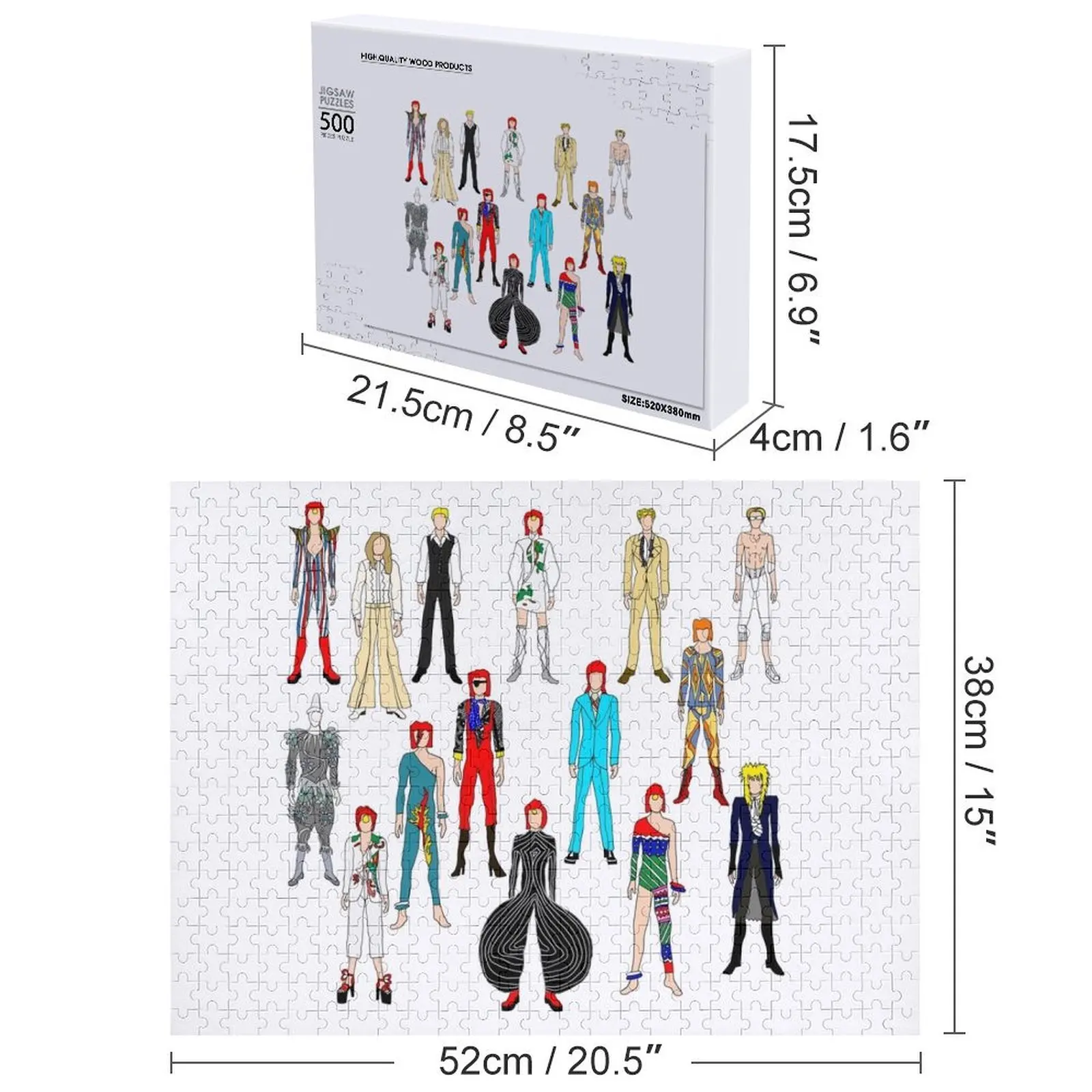 ريترو خمر الأزياء 20 بازل قطع وودز للبالغين مقياس المحركات صور لغز مخصص
