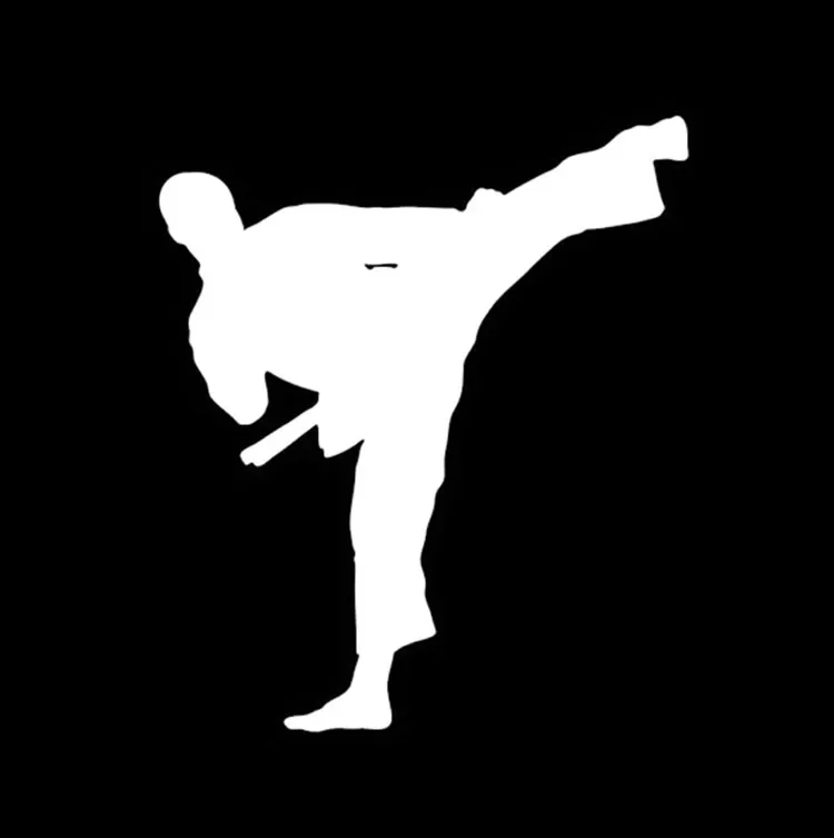 Car sticker window decoration karate kung fu 15cm