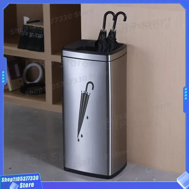 Stainless Steel Umbrella Stand for Hotel Lobby Bank Entrance Commercial Doorway Wet Umbrella Storage Rack Heavy Duty Metal