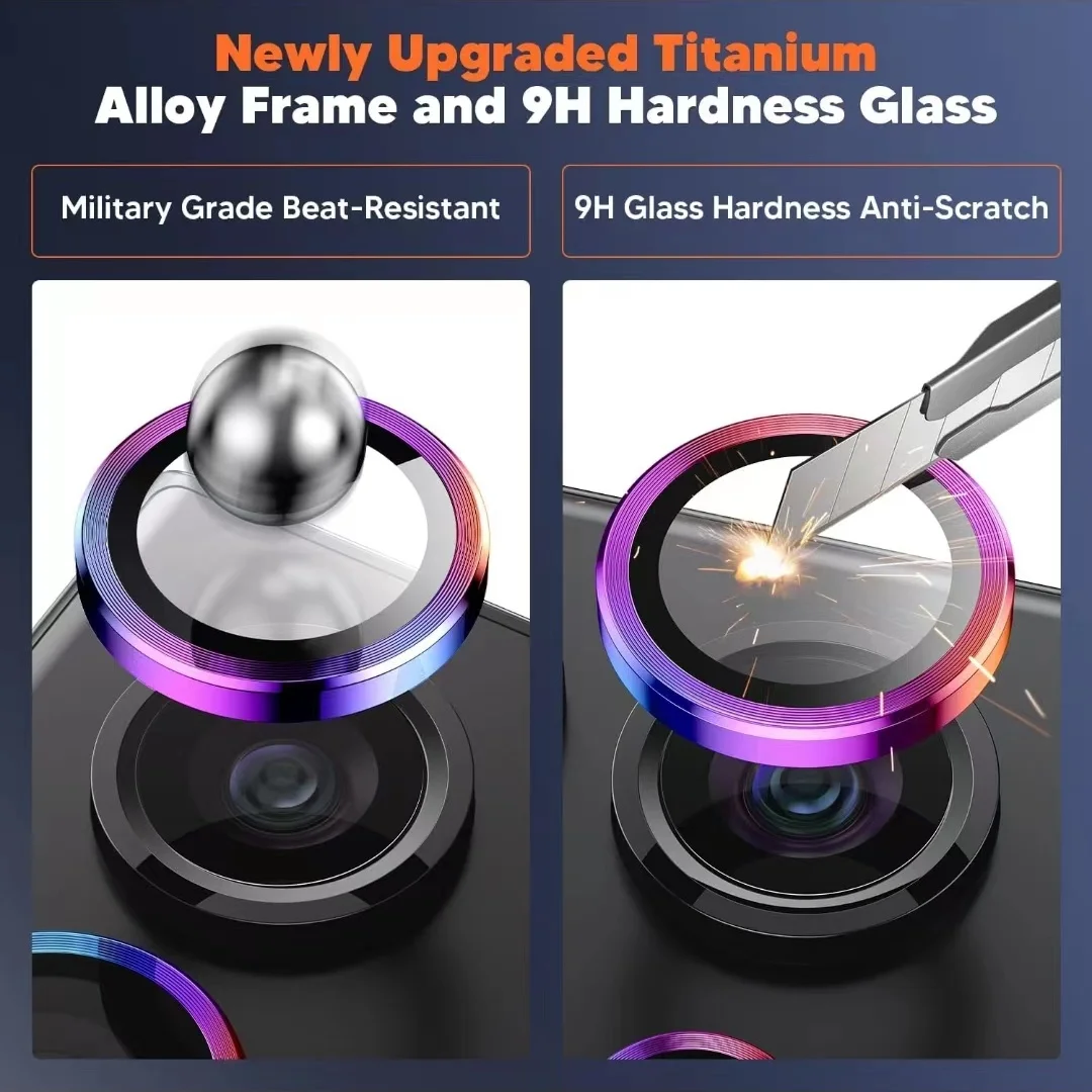 For Samsung Galaxy S24 Ultra Camera Film Camera Lens Protector Glass for S26 S25 Ultra Plus Full Cover Lens Metal Protector Ring
