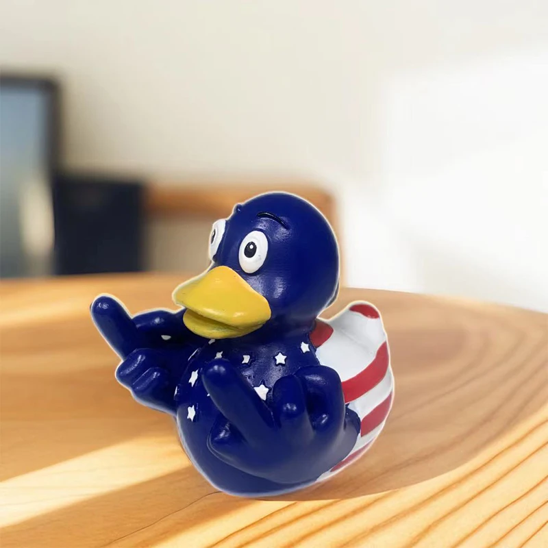 Middle Finger Duck Rubber Ducks Finger Small Yellow Duck For Truck Dashboard Interior