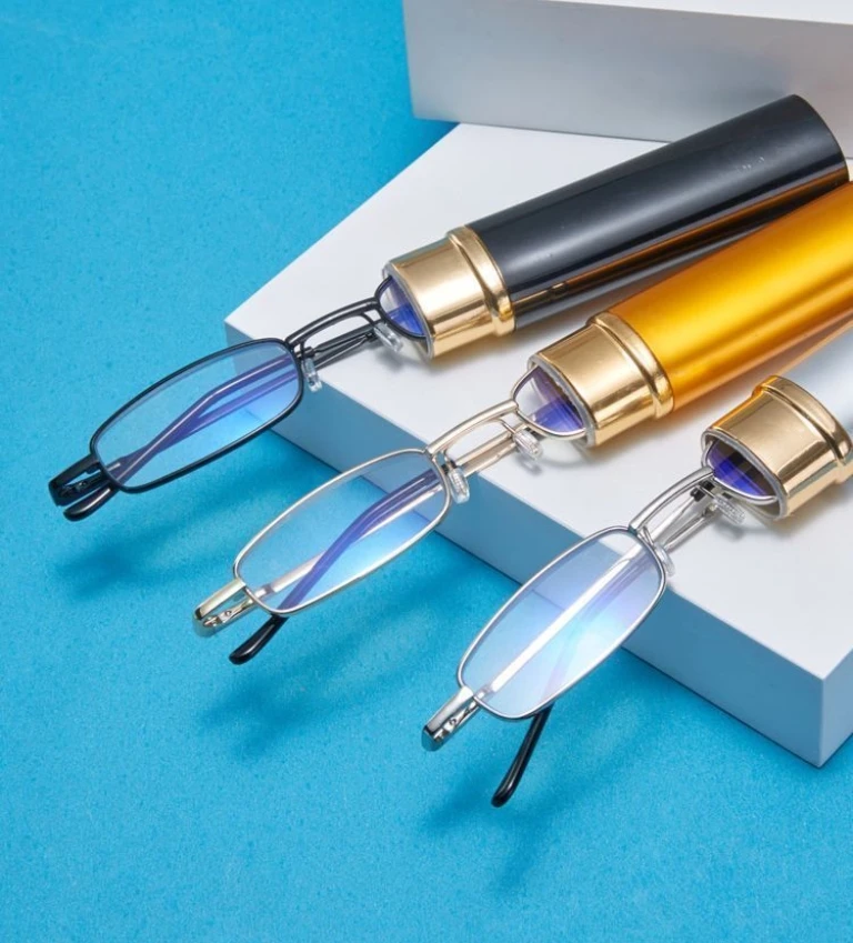 Lunettes de lecture unisexes pour hommes et femmes, ultra-légères, portables, anti-fatigue, pour presbytie, avec étui, dioptrie +1.0 1.5 2.0