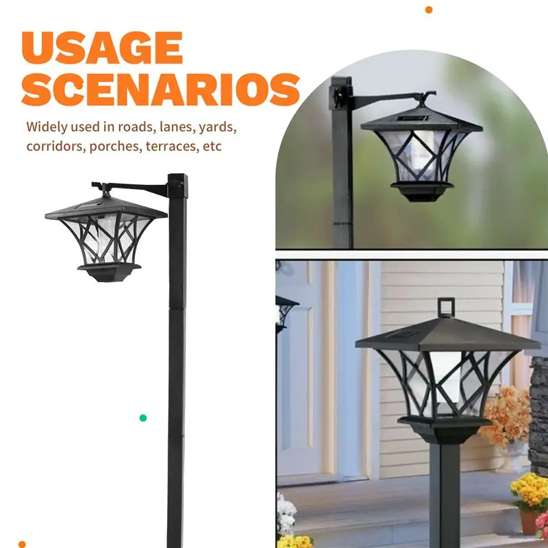 

1.5M LED Solar Powered Traditional Garden Lamp Post Lamppost Lantern Light Decor-[A04I Tools]