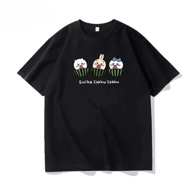 Chiikawa Cute Character Fan Merch T‑Shirt Unisex O‑Neck Loose‑Fit Casual Summer Short‑Sleeve Youth Harajuku Streetwear Daily Top
