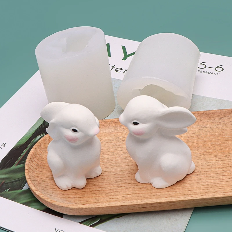 Sugarcraft Mould Cake Mold 3D Easter Rabbit Bunny Gift Food-grade Silicone  for Baking  Cartoon Bakeware Tools