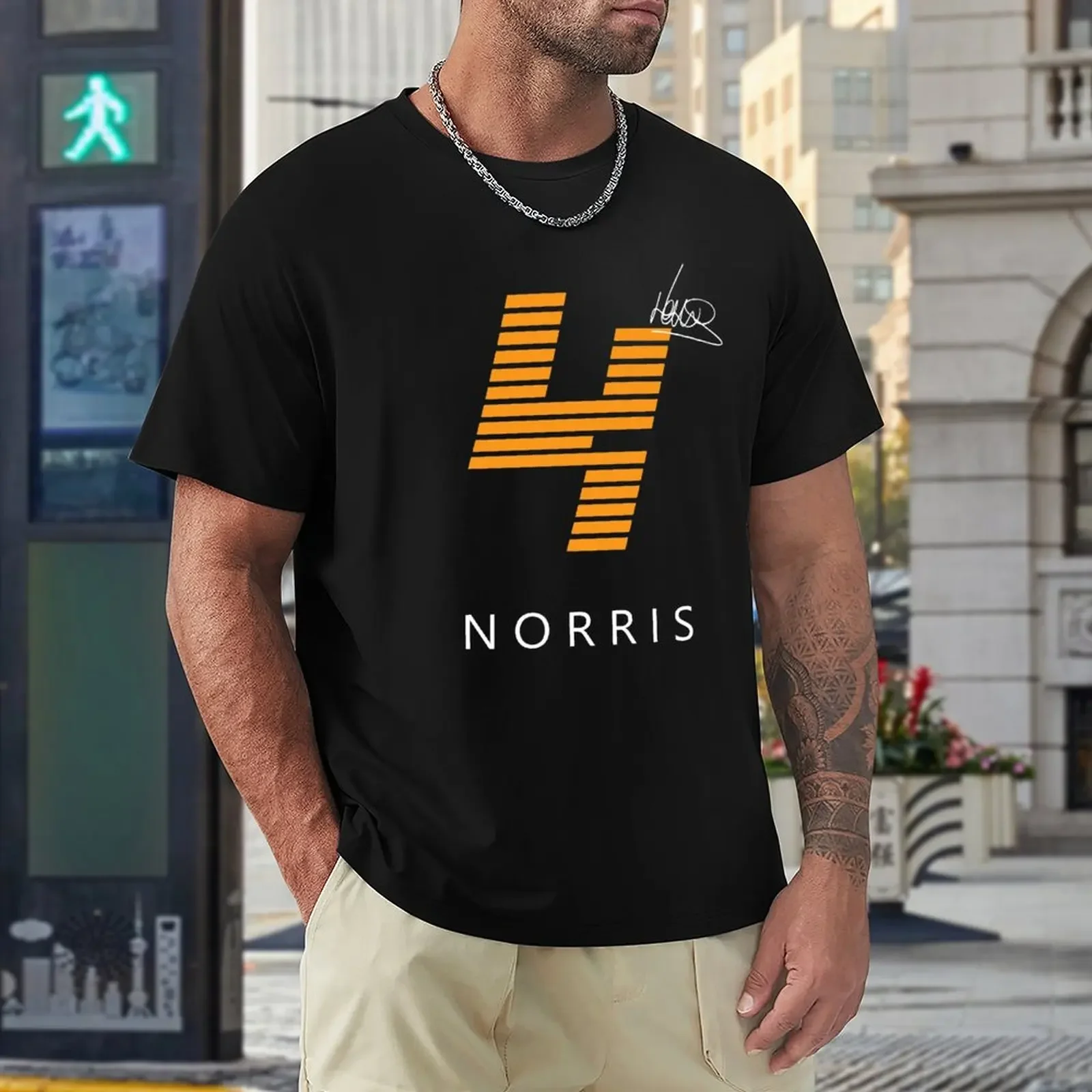 F1 Lando Norris Shirt Design black T-Shirt cute tops Blouse mens clothes