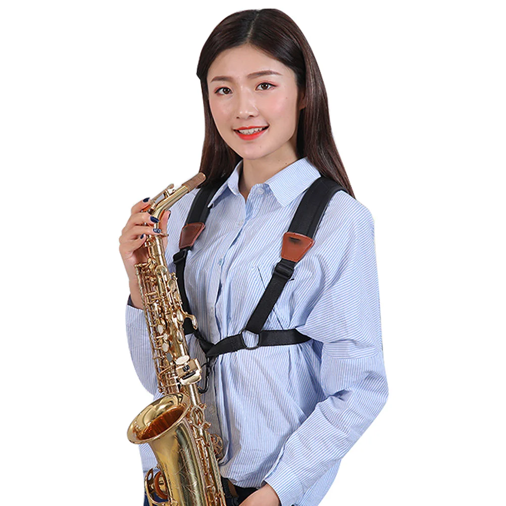 

Adjustable Double Saxophone Shoulder Breathable Mesh Lining Quick Release Free Movement Compatible All Sizes Plastic
