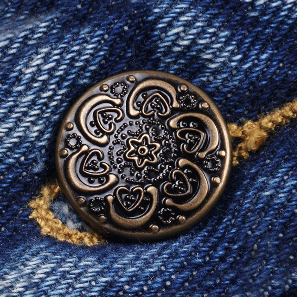 

10 Pcs Spring Buttons Stretch Extender Adjustable Waist Alloy Reusable No Sewing Pants Jeans Skirts Buckle Craft Sewing