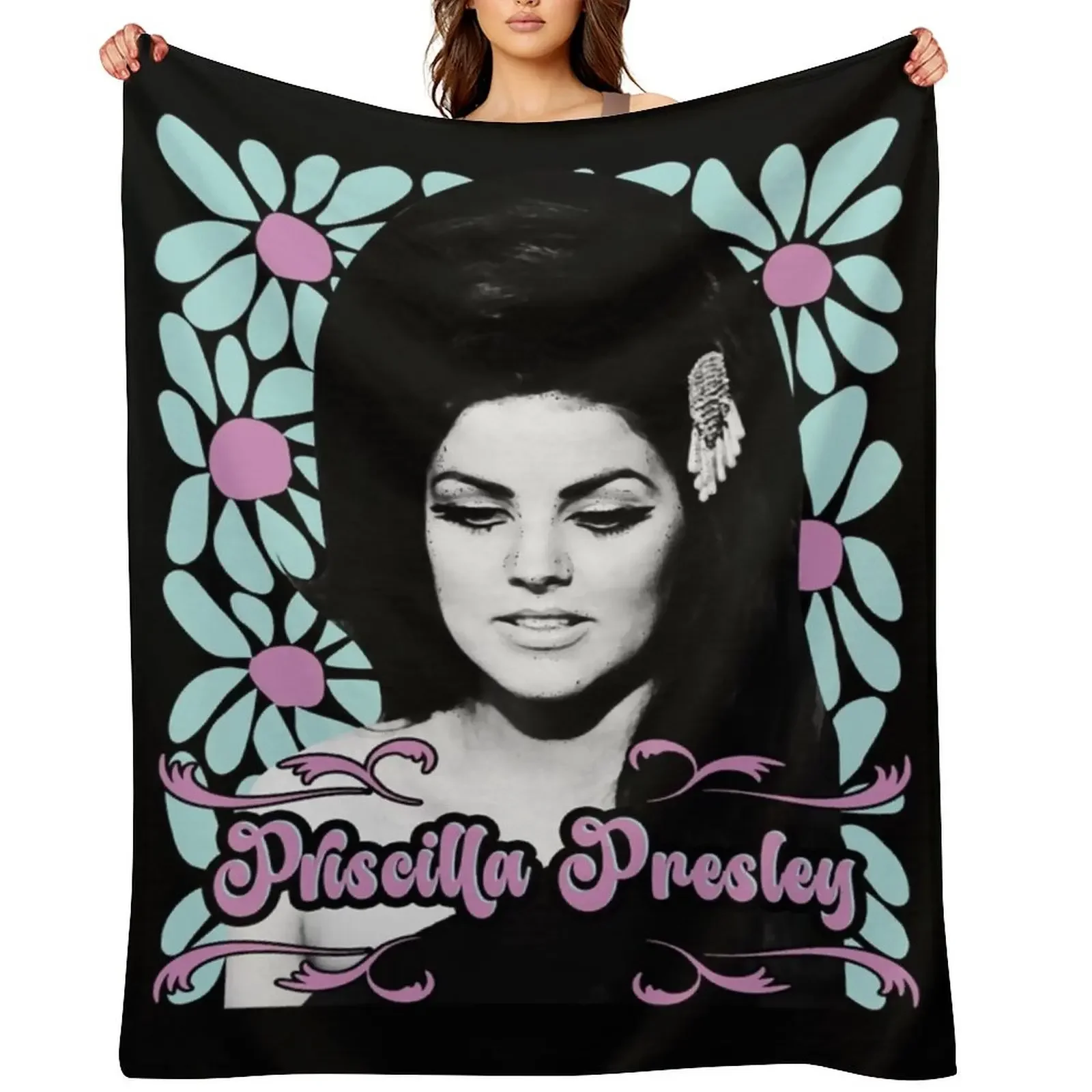 

priscilla presley Throw Blanket Plaid Multi-Purpose wednesday Luxury Throw Blankets