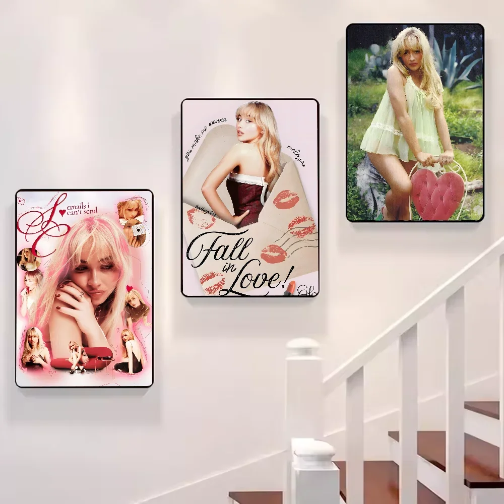 Fashion Singer Sabrina Carpenter Poster HD Art Sticky Wall Waterproof Home Living Room Bedroom Bar Aesthetic Decoration