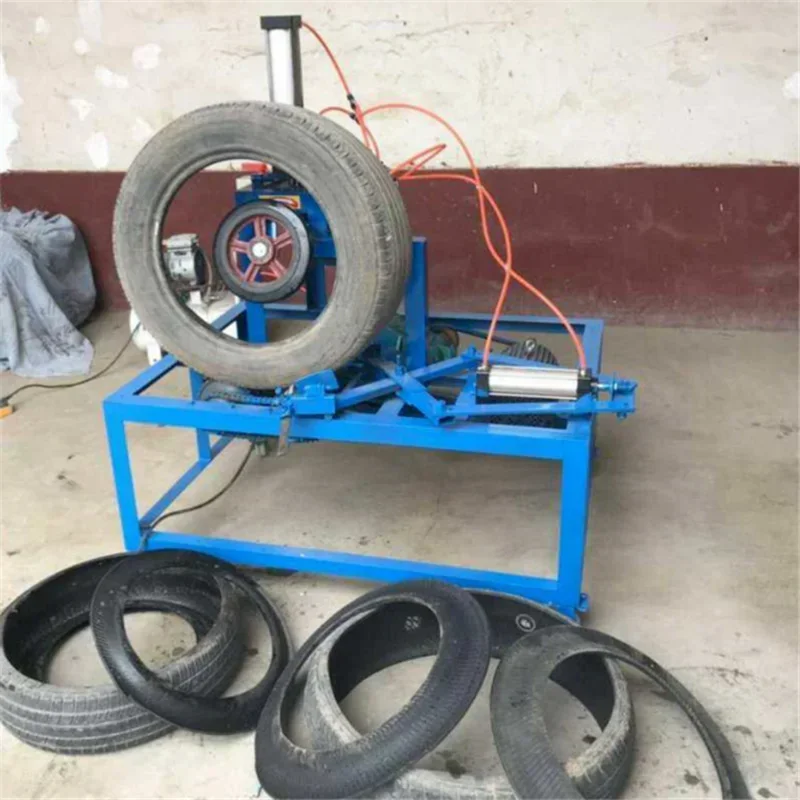 Old Tire Circle Cutting Recycling Machine waste tire tread sidewall cutter Machine Tire sidewall cutting machine