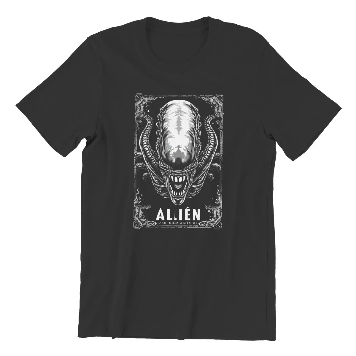 Xenomorph alien T-Shirt for Men Pure Cotton printed ripley plus size mens shirts graphic tee Large size Men\'s clothing