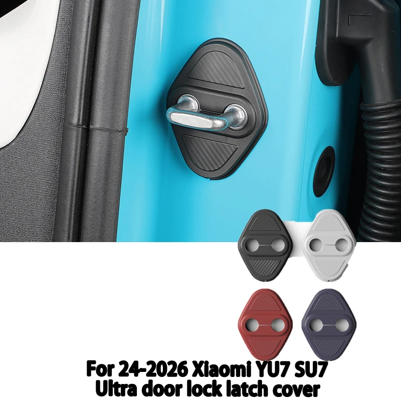 Suitable for the 2024-2026 Xiaomi YU7 SU7 Ultra door lock latch cover, limiter shock-absorbing body protection cover