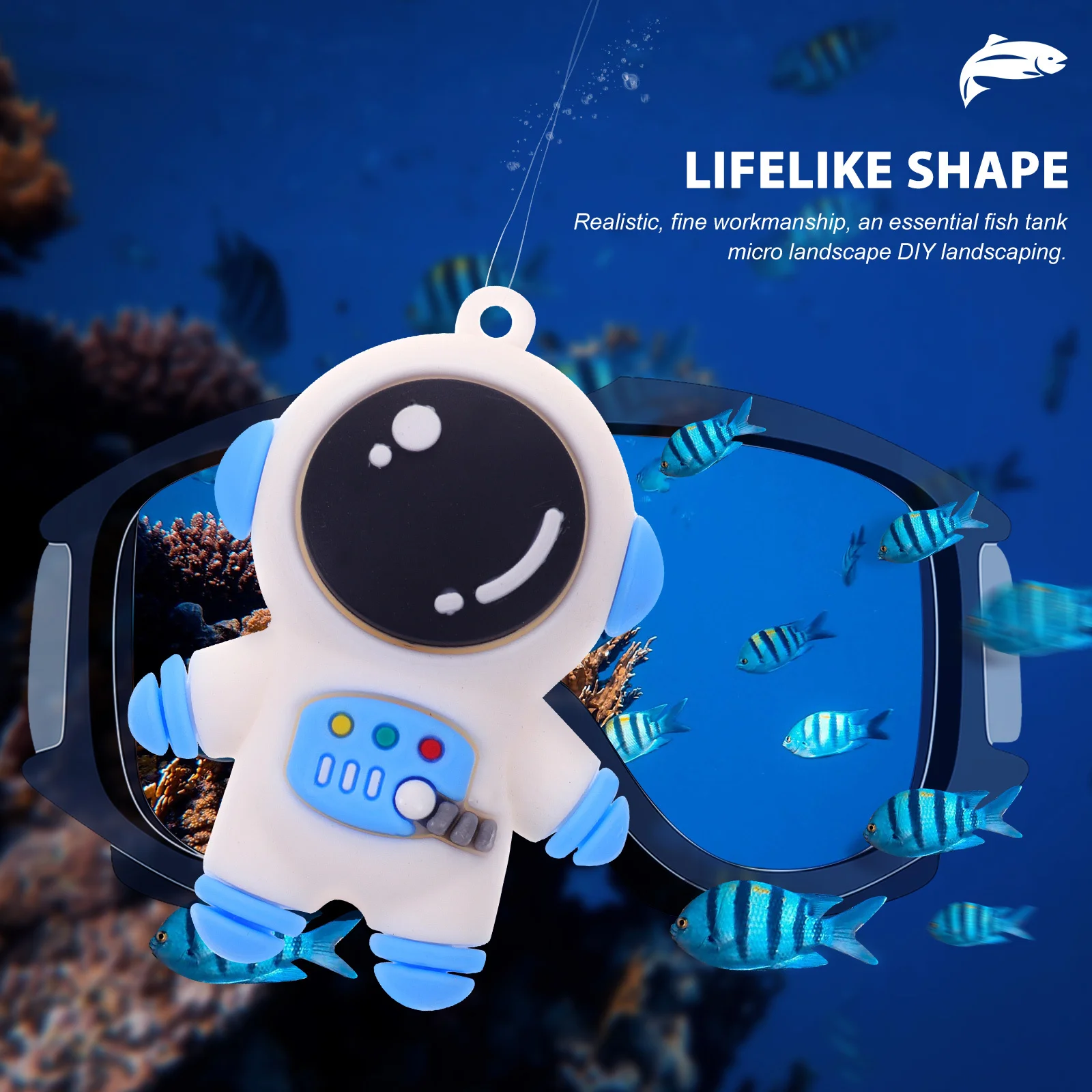 

3Pcs Astronaut Aquarium Hanging Decorations Small Floating Underwater Ornaments Fish Tank Decor Landscape Accessories