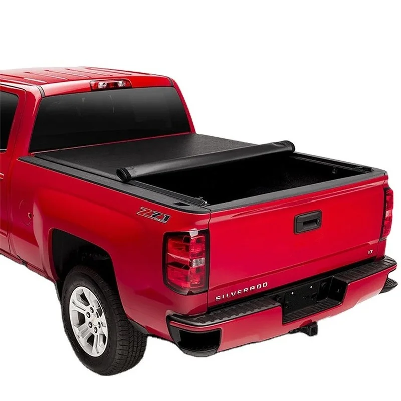 Soft Pvc Retractable Rolling Pickup Truck Bed Tonneau Cover for Toyota Tacoma Dodge Dmax Navara Np300