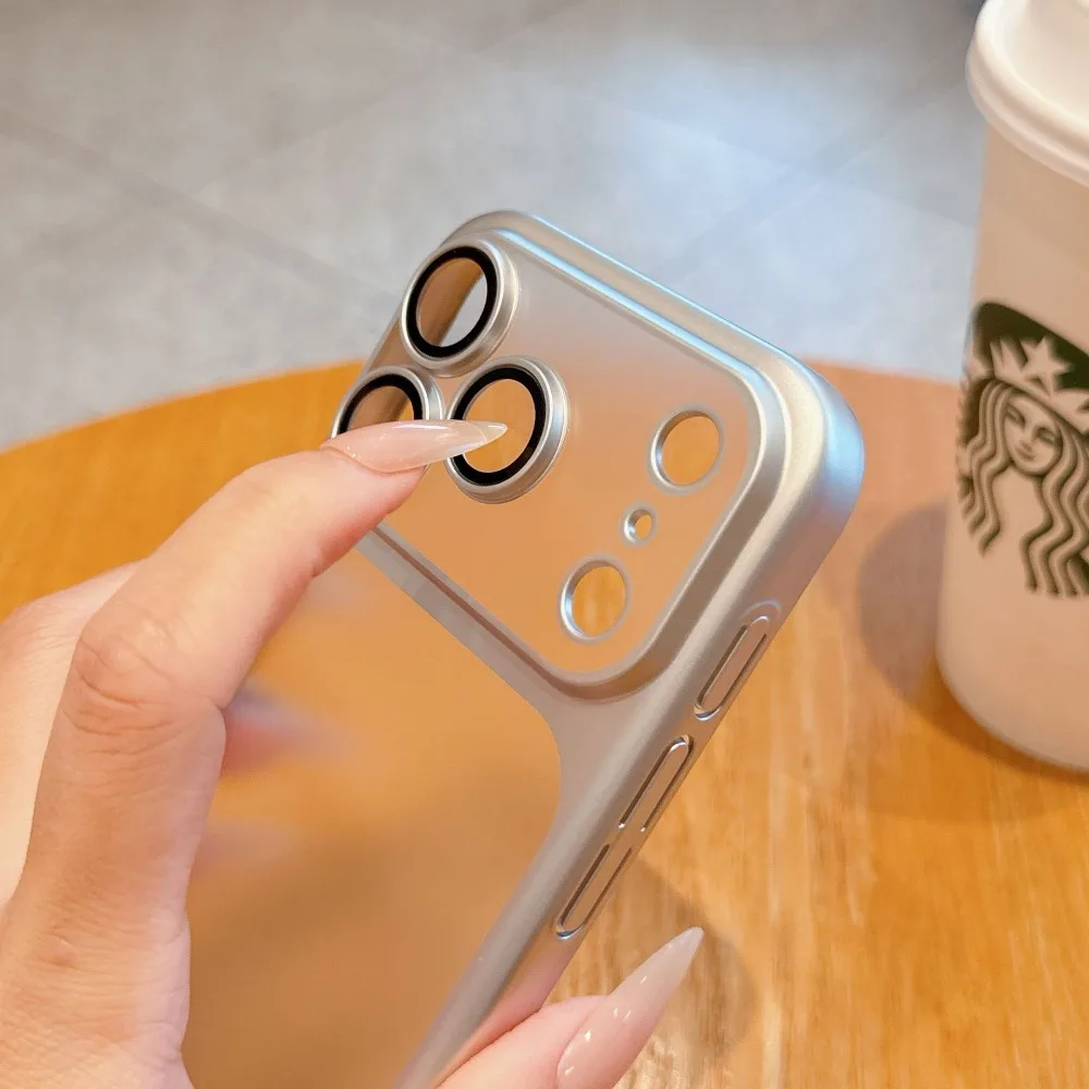 Official Cosmic Orange Plating Frosted Translucent Thin Phone Case For iPhone 17 Pro Max Air Series Bumper Cover for 18 Pro Case