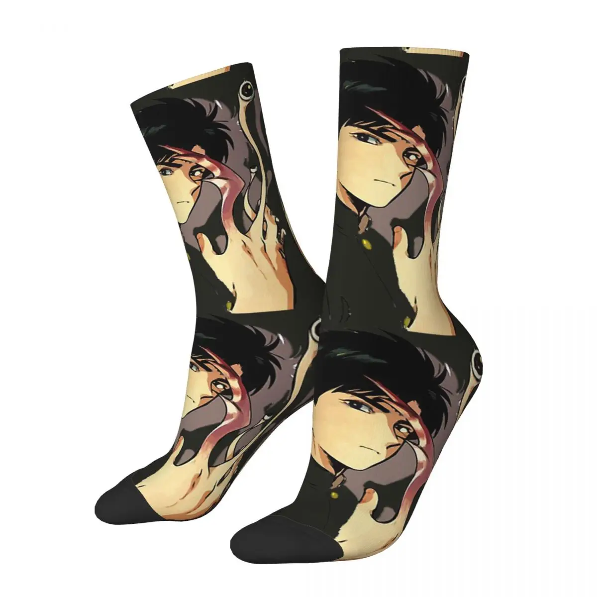 Funny Happy Men's Compression Socks The Maxim Retro Harajuku Parasyte Hip Hop Novelty Pattern Crew Crazy Sock Gift Printed