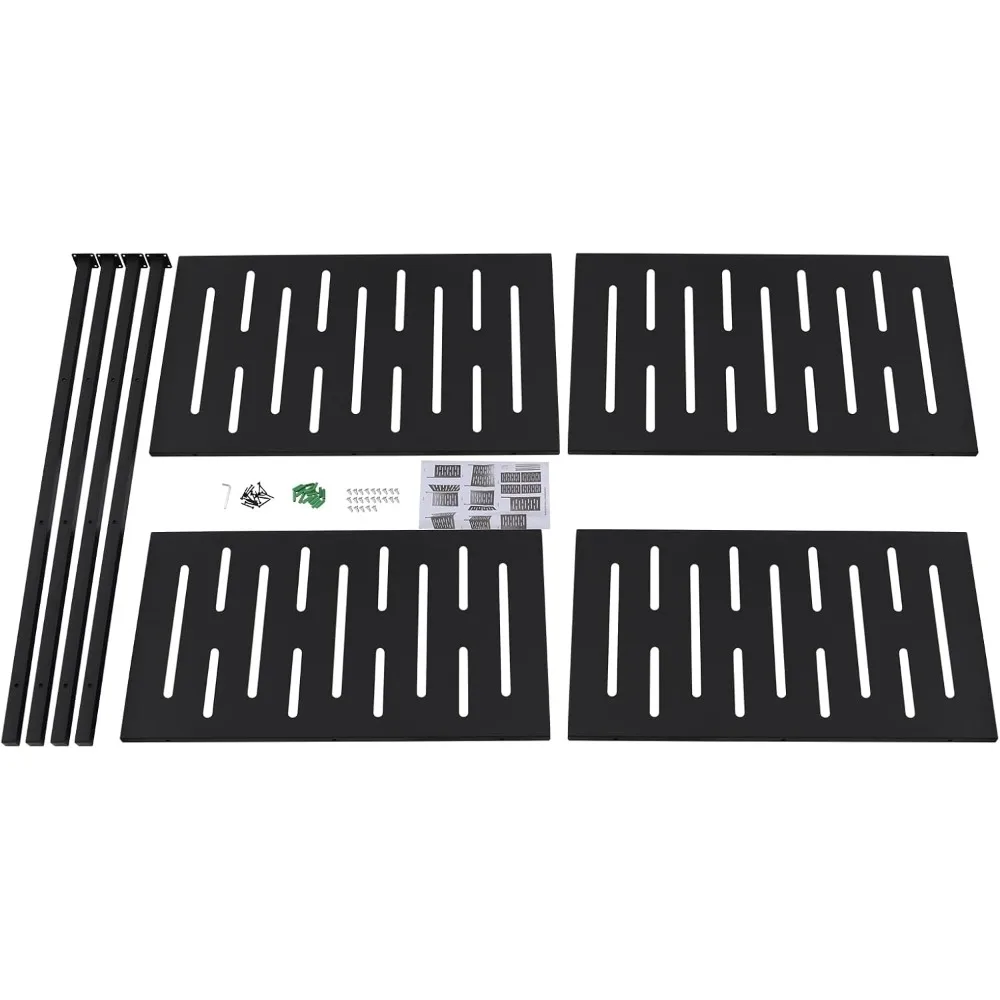 Recinzione per unità esterna, pannelli in legno per schermi privacy esterni con paletti metallici, recinzione per condizionatore d'aria, recinzioni per pattumiera, attrezzatura per piscina