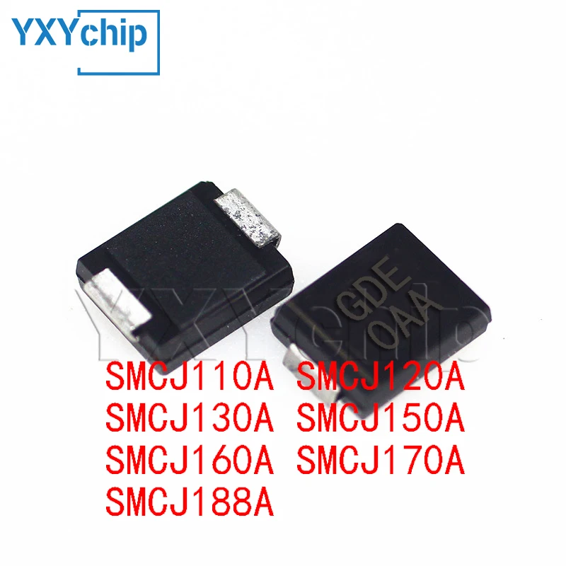 20PCS SMCJ110A SMCJ120A SMCJ130A SMCJ150A SMCJ160A SMCJ170A SMCJ188A SMC (DO-214AB) 1500W Smd Tvs Diode