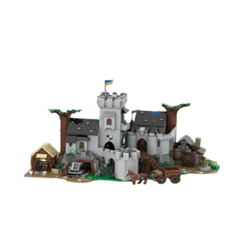 스팟 MOC-186331 1806개 소형 입자 조립 블록 중세 성 게임 소형 장식 DIY 조립 모델 장난감