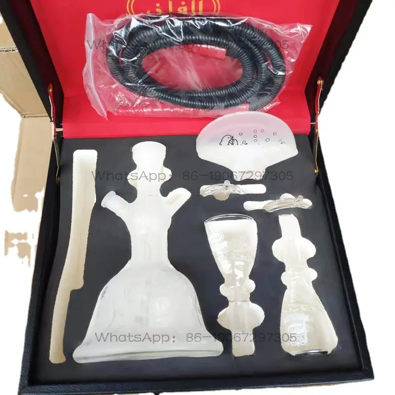 

Suitable for Indoor Arab Hookah Full Set of Color Matte Dubai with Leather Case Full Glass