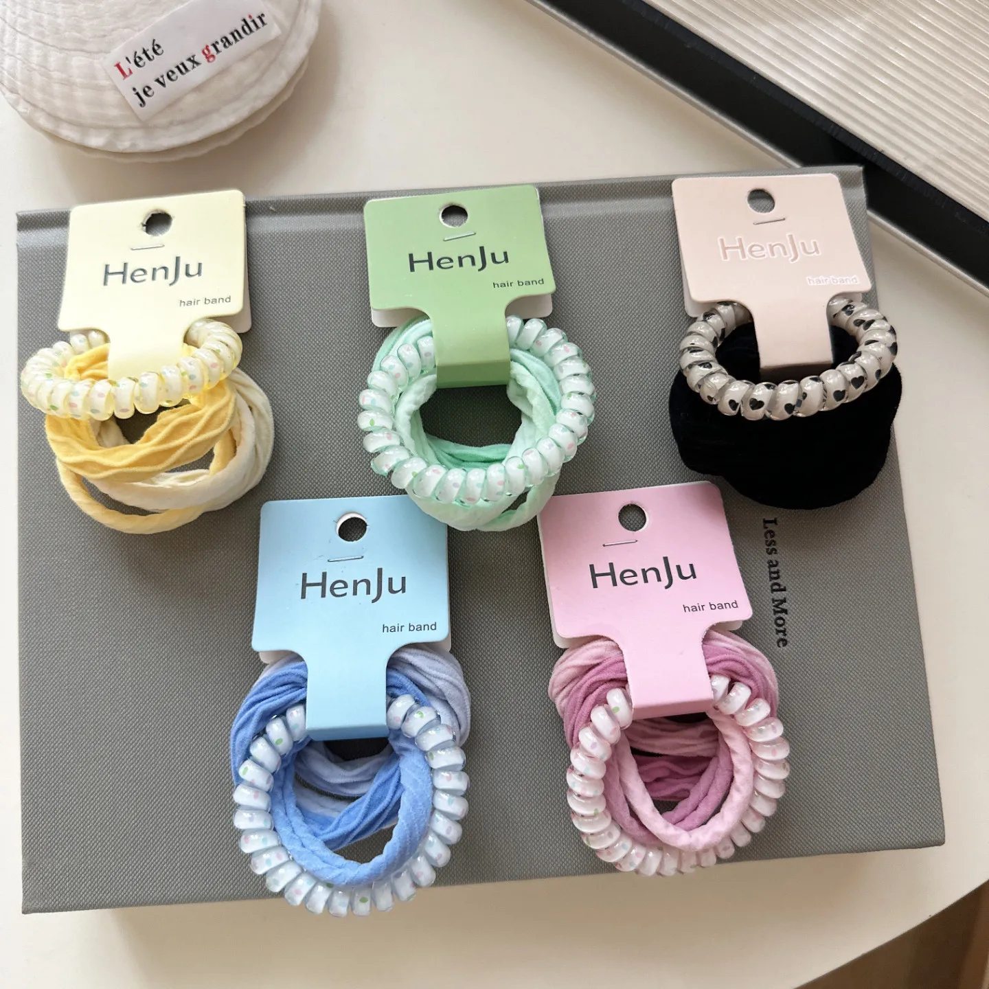 

Candy Color Spiral Hair Ties High Elasticity No Damage Soft Telephone Cord Hair Rings for Girls Daily Use Collection