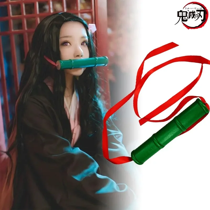 

Kamado Nezuko Anime Cosplay Props Demon Slayer Mouth Bamboo Tube Stick Nezuko Cosplay Prop Mouth Stick Bite Anime Costumes Gifts