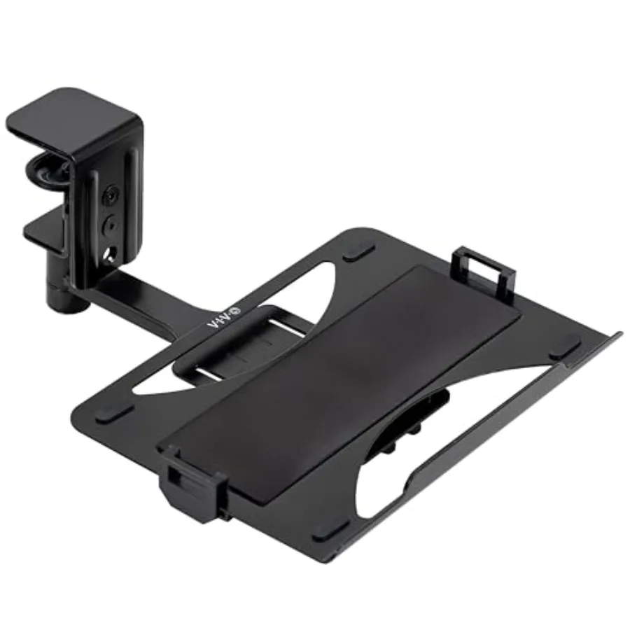 

Clamp-on 12 x 9 inch Rotating Laptop Tray Extra Sturdy Single Desk Swivel Clamp Ergonomic Typing Black MOUNT-LAP1CB