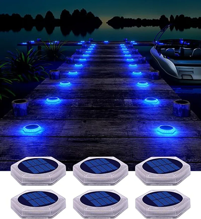 Impermeável LED Outdoor Solar Deck Lights, Garden Step Lighting, Escadas, Pátio, Caminho, Quintal, Cerca, Lâmpada de parede, Decoração de Natal