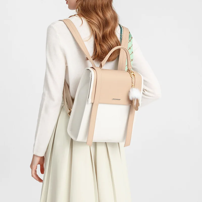 Leather Women Backpacks Luxury Ladies Travel Bags Fashion Girl's School Bags Korean Style Female Rucksack