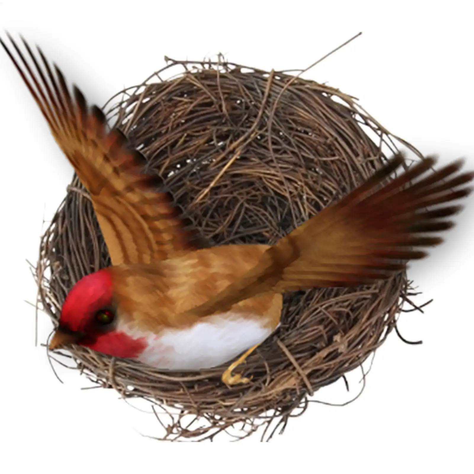 Flat Base Handmade Woven Bird Nest Cozy Resting Bed House Bird Cage Accessory For Parakeet Canary Small Pet Birds Garden Decor