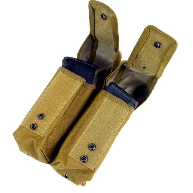 Bolsa MOLLE doble para revistas AK – Riñonera táctica caza paintball - imagen 2