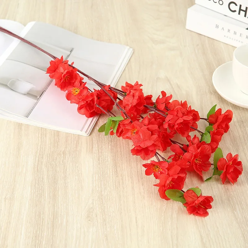 Sakura Kunstbloemen Boeket voor Tuinfeest Bruiloft Huwelijk Decoratie Thuis Kamer Decor Nep Bloemen Tafelvaas Ornament