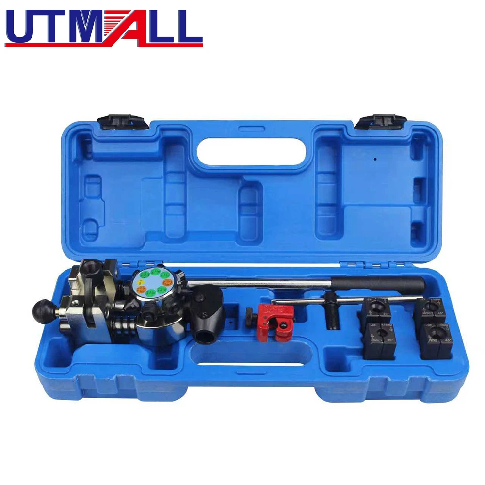 Professional Brake Line Flaring Tool 45 Degree Set Single Double and Bubble Flares Tool Kit for Steel Copper Tube