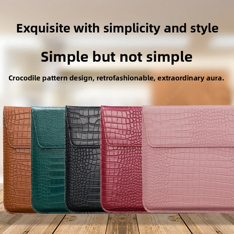 

Suitable for MacBookPro Computer Bag Apple Lenovo Huawei Horizontal Lightweight Pu Leather Notebook Liner Bag