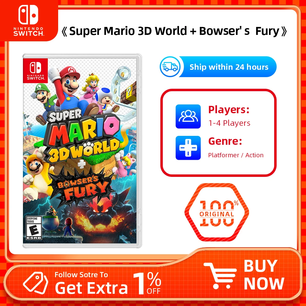 Super Mario 3D World Bowsers Fury - عروض ألعاب Nintendo Swtich