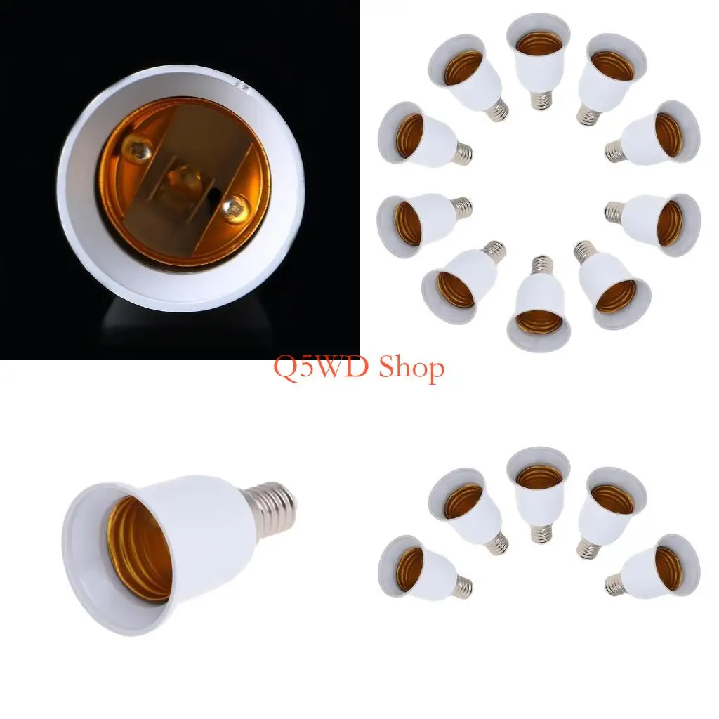 

Q5WD E14 To E27 Base Screw LED Light Lamp Bulb Holder Adapter Socket Converter