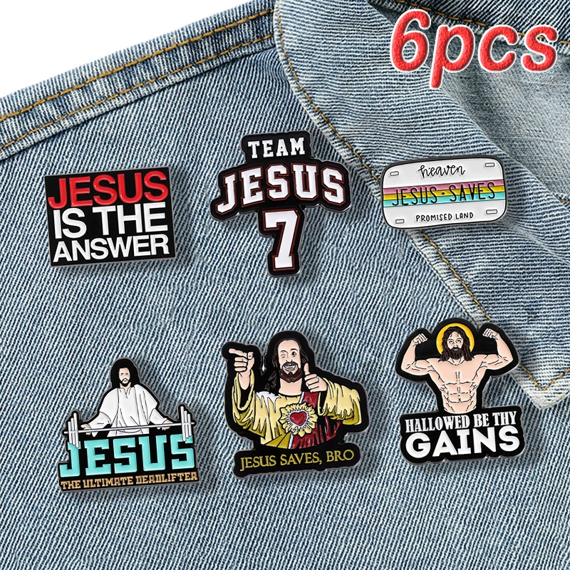 

Jesus Fish Christianity Enamel Pins Hat Clothes Collar Metal Brooch Backpack Badge Pin Jewelry Accessory for Believer Friends