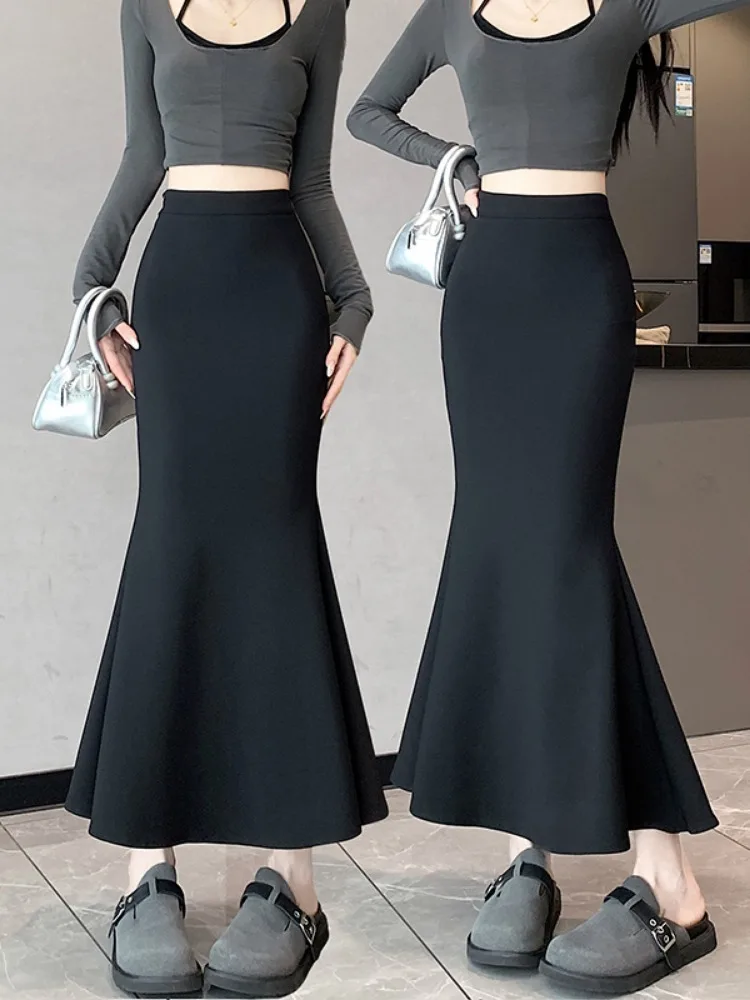 

Elegant Office Lady Skirts for Spring/Summer 2024 Women's Slim Fit Mermaid Skirts Professional Attire Hip-Hugging Pencil Skirt