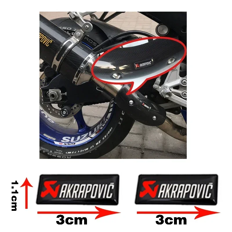 3d escape da motocicleta akrapovic adesivo logotipo silenciador ponta tubo decalque para bmw r1200gs pilha de escape adesivo alumite