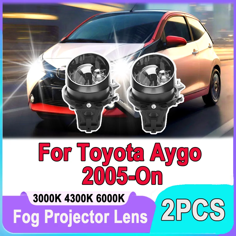 

2 шт. 3-дюймовый светодиодный объектив проектора 90 Вт дальнего света 20000LM H11 светодиодная лампа в модернизированном стиле автомобиля для Toyota Aygo 2005-On 2006 2007 2008 2009